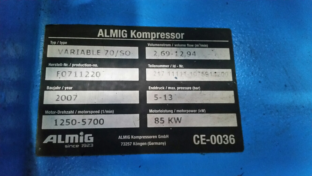 Kompresor śrubowy ALMIG VARIABLE 70